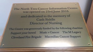 Macmillan Plaque June 2016